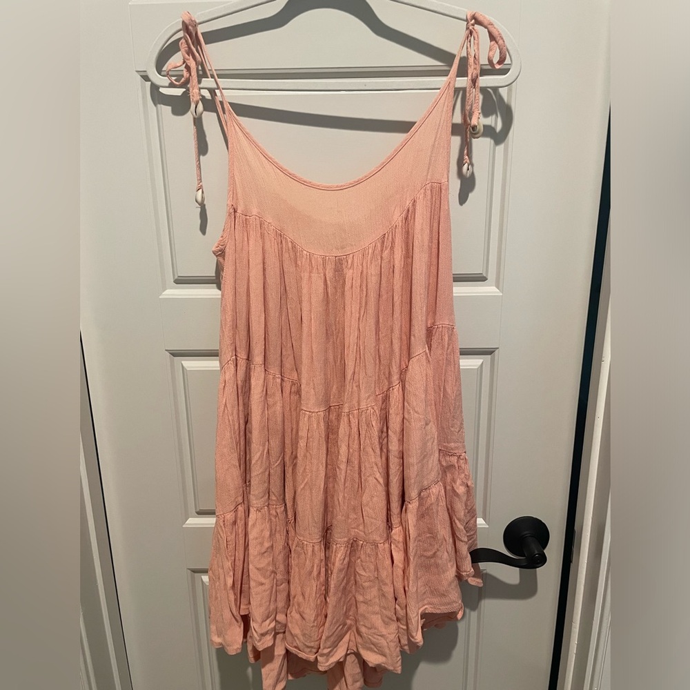 Peach Beach Cover Up with Shells